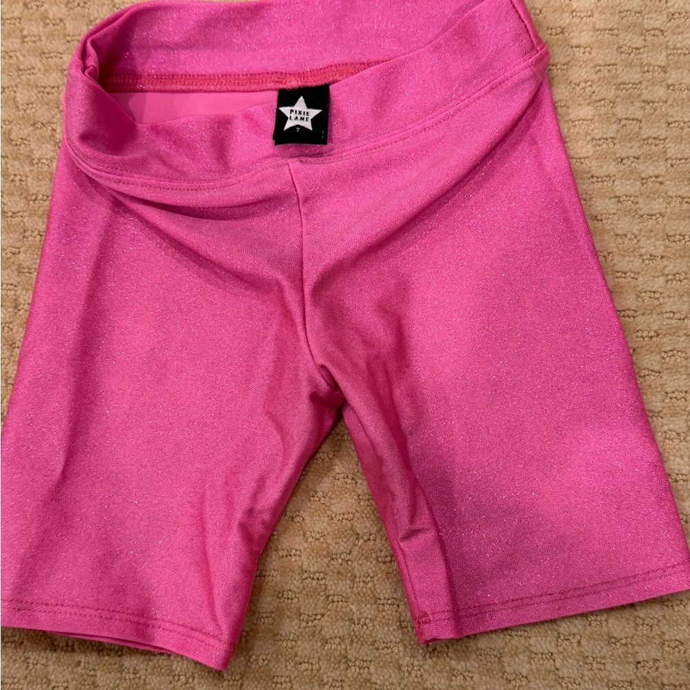 Pixie Lane, Girls Size 7 Sparkly Pink Kids Shorts - Like New